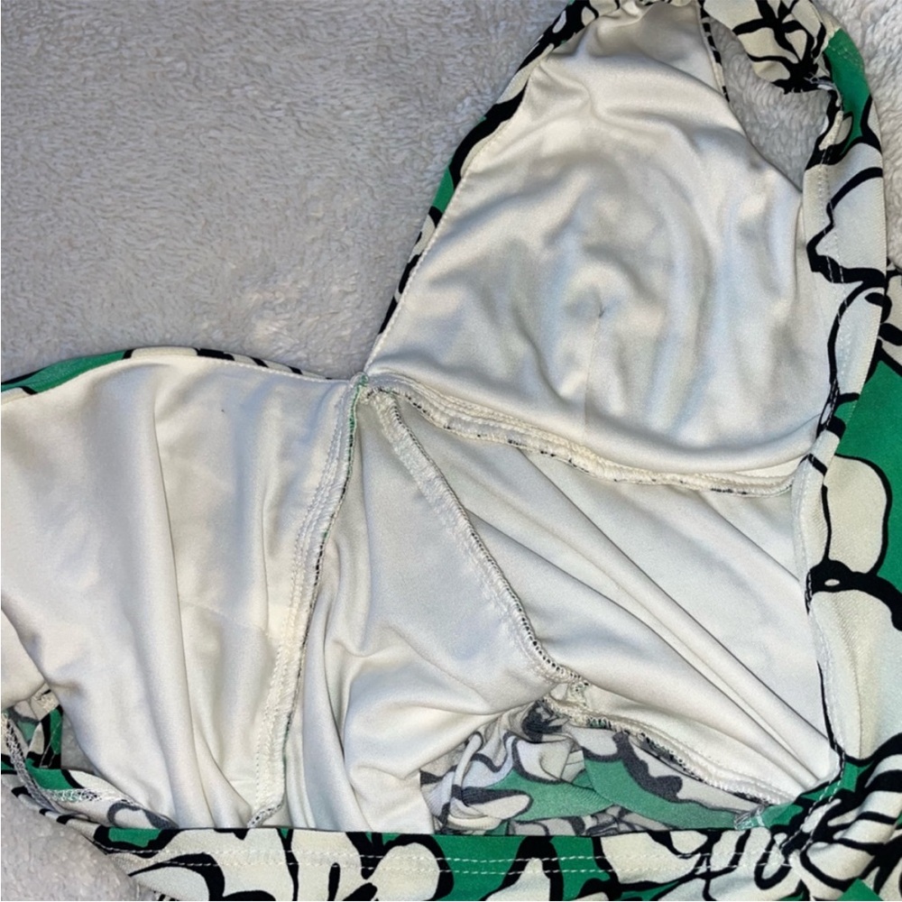 Bisou Bisou Floral Green and White Sleeveless Midi Dress - Picture 7 of 8